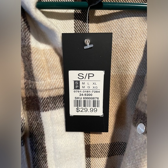 Plaid Cropped Shacket Streetwear Society - Picture 3 of 7